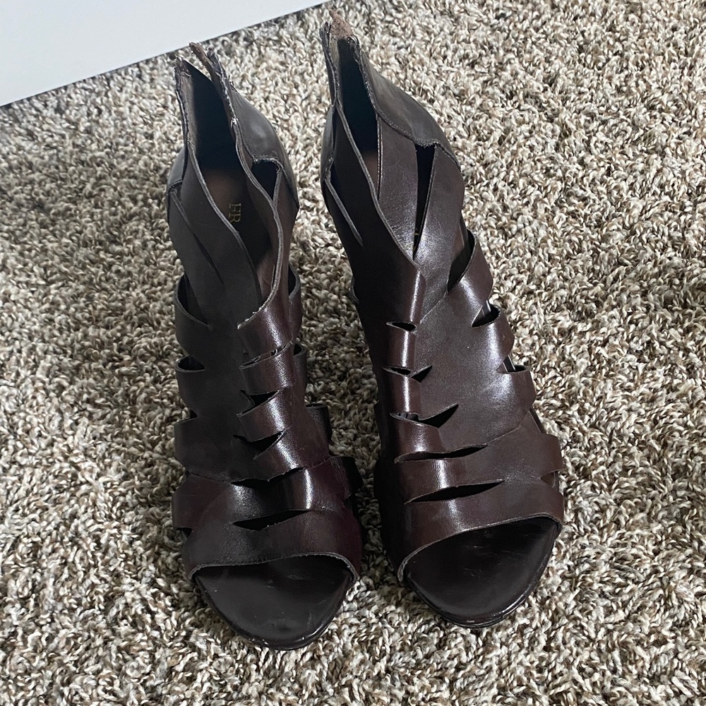 Franco Sarto Dark Brown Heeled Sandals